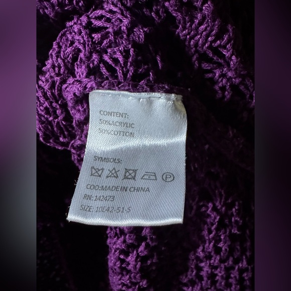 Grace & Lace Purple Knit Sweater - Picture 4 of 4